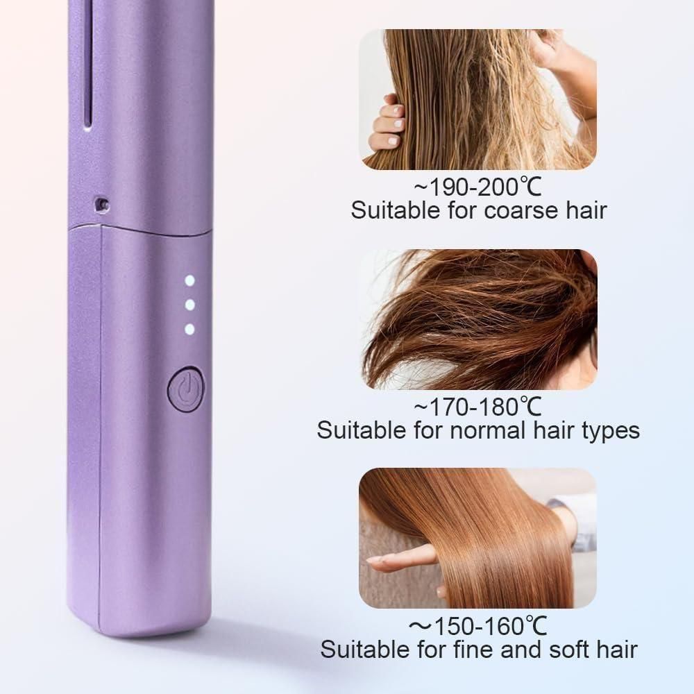 Mini Cordless Hair Straightener Comb | Quick Styling Anytime, Anywhere