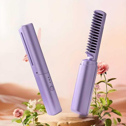 Mini Cordless Hair Straightener Comb | Quick Styling Anytime, Anywhere